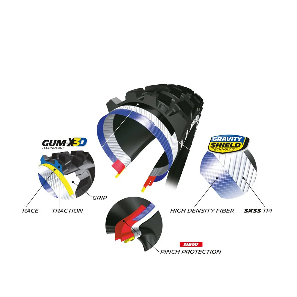 Michelin Wild Enduro Tubeless 27.5´´ X 2.40 Mtb-dekk, Black, 27.5" x 2.40, ZR17, Sykkeldekk Michelin Wild Enduro Tubeless 27.5´´ X 2.40 Mtb-dekk, Black, 27.5" x 2.40, ZR17, Sykkeldekk