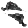 microSHIFT Mtb/ctb Index Push Girhendler Sett, Black, 3 x 6s