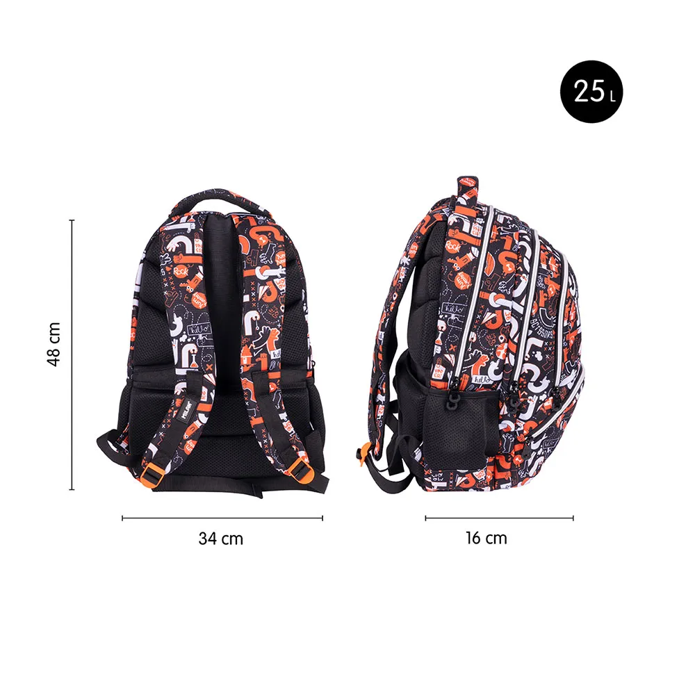 Milan 4 Glidelås Skolesekk Fingre Spesialserie 25l, Multicolor Milan 4 Glidelås Skolesekk Fingre Spesialserie 25l, Multicolor