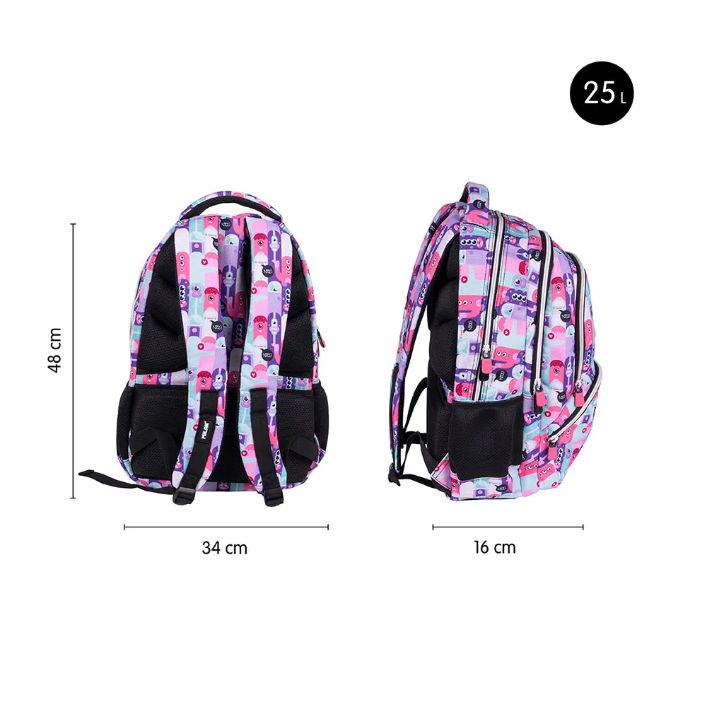 Milan 4 Sekk Med Glidelås Aliens 2 Spesialserie 25l, Multicolor