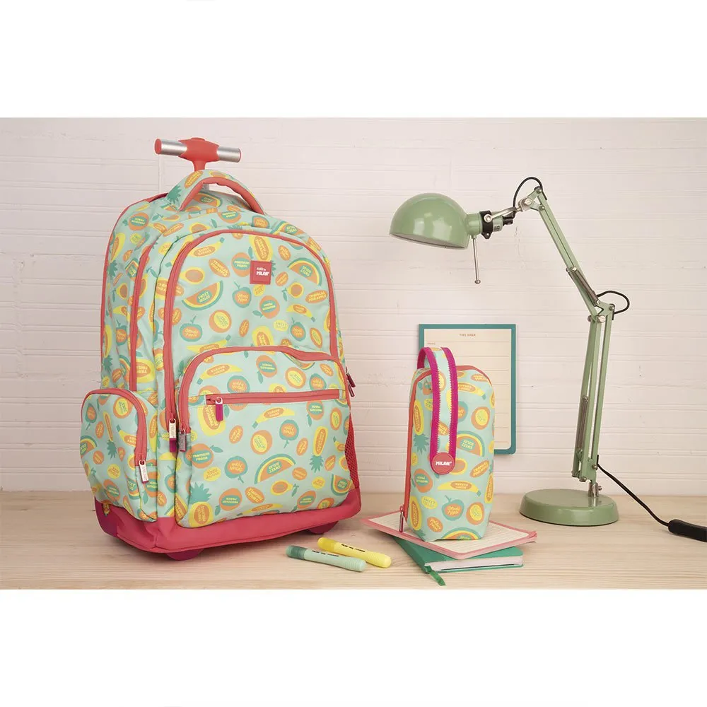 Milan 6 Zip Wheeled Frutikis Special Series 25l Ryggsekk Med Hjul, Green / orange
