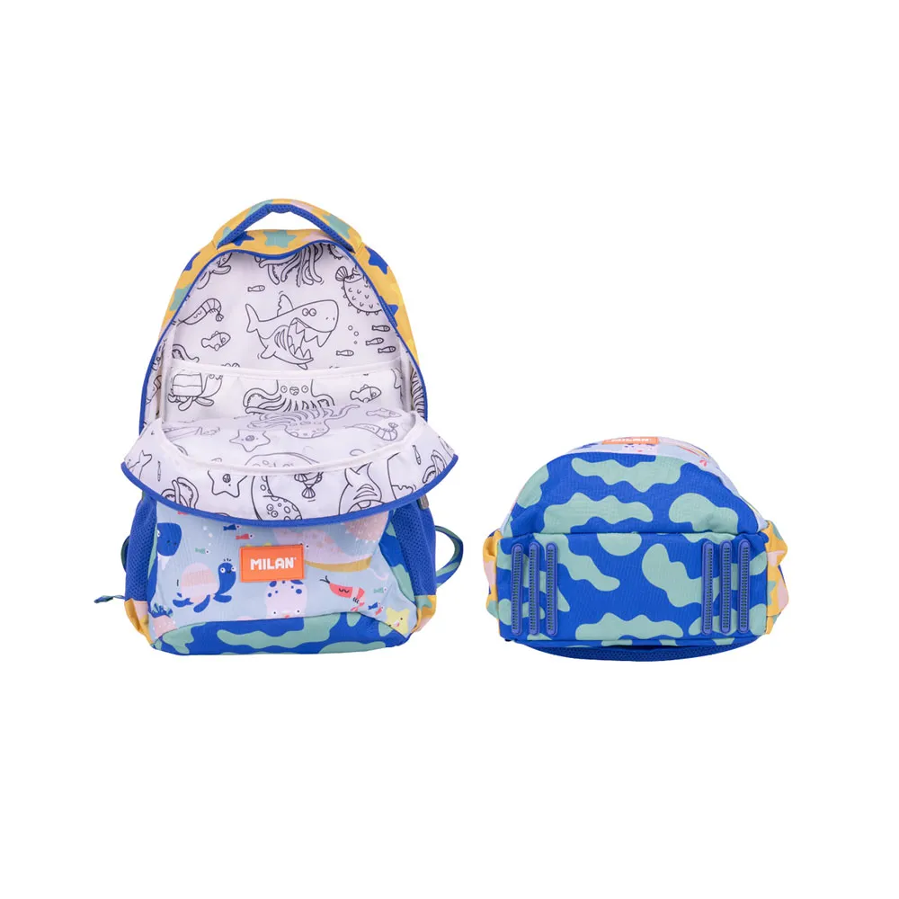Milan Odyssey Special Series 2 Zip Skolebag 21l, Blue