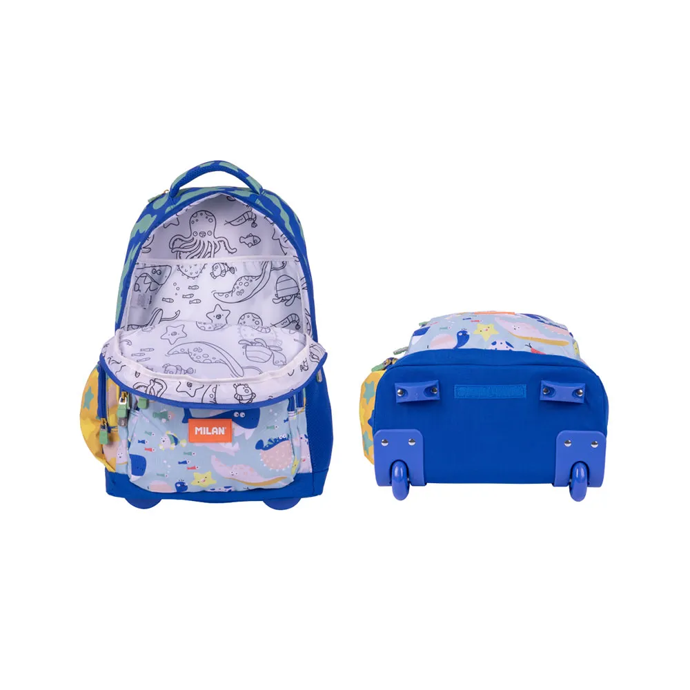 Milan Odyssey Special Series 6 Zip-ryggsekk Med Hjul 25l, Blue