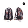 Milan Skolesekk Med 2 Glidelåser Fingre Spesialserie 21l, Multicolor
