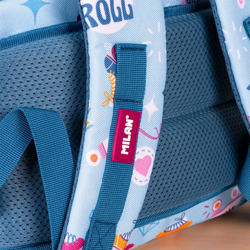 Milan Skolesekk Med Hjul 4 Glidelåser 2 Special Series 25l, Multicolor