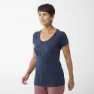 Millet Imja Wool Print Kortarmet T-skjorte, Saphir