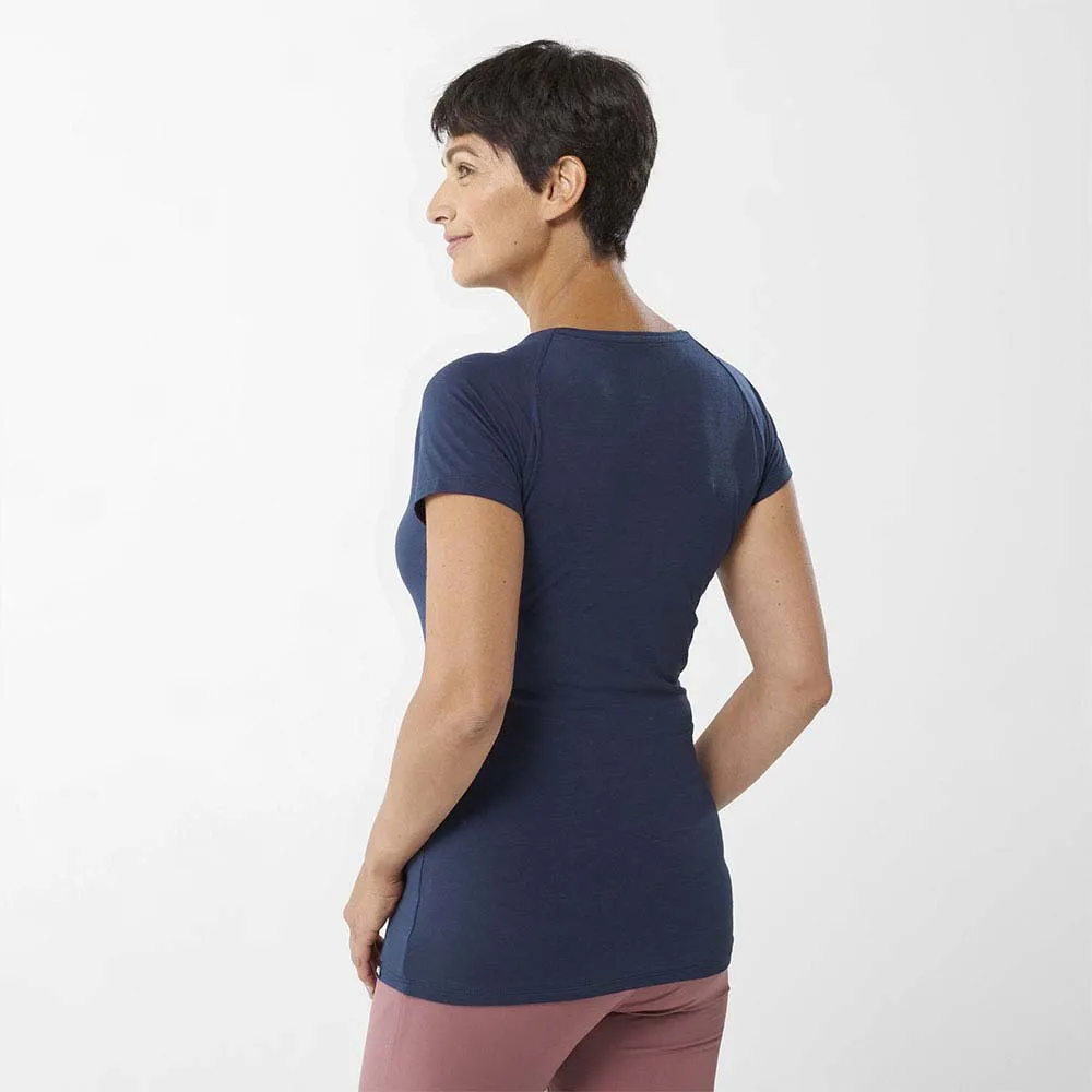 Millet Imja Wool Print Kortarmet T-skjorte, Saphir Millet Imja Wool Print Kortarmet T-skjorte, Saphir