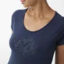 Millet Imja Wool Print Kortarmet T-skjorte, Saphir