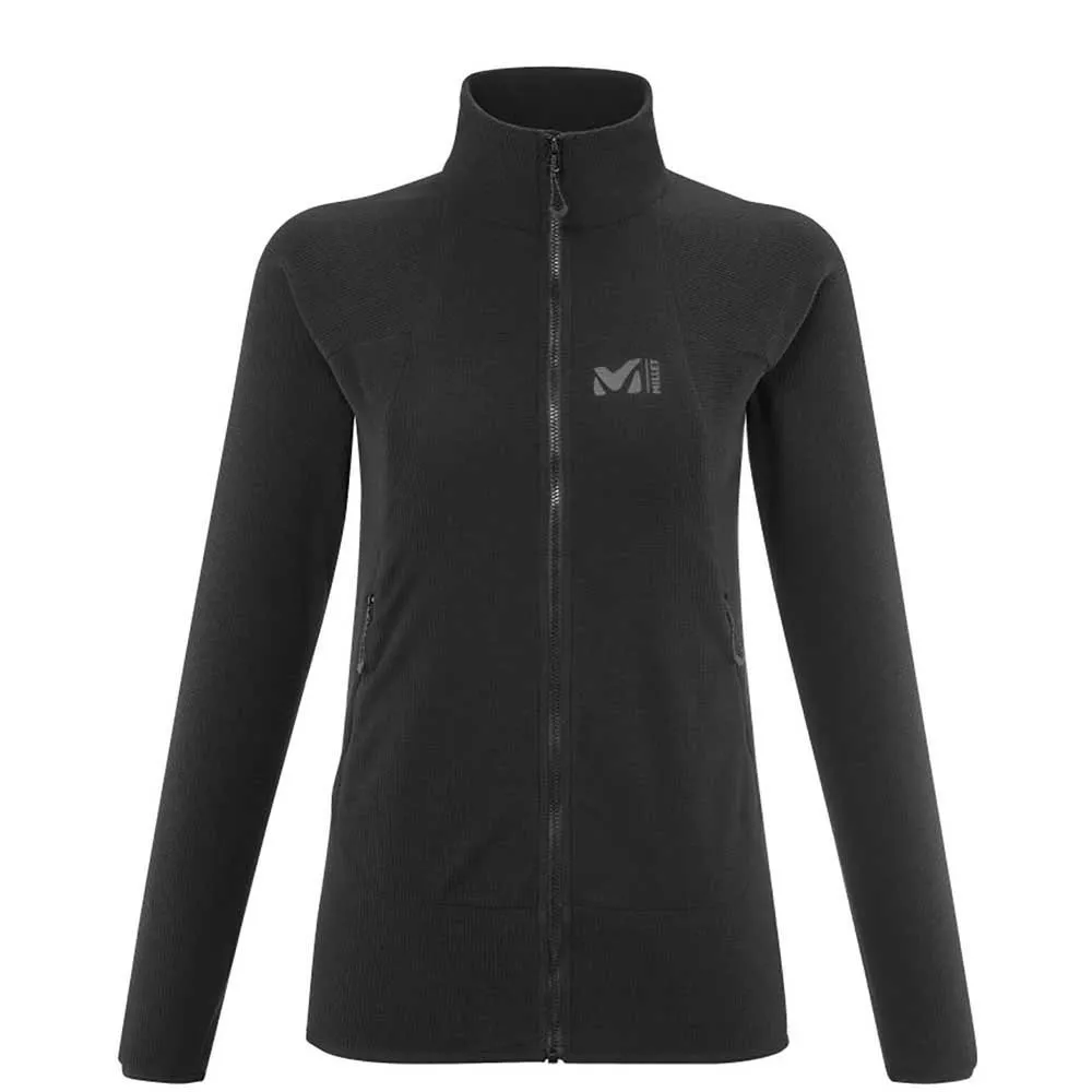 Millet Lightgrid Fleecejakke Med Full Glidelås, Black / noir