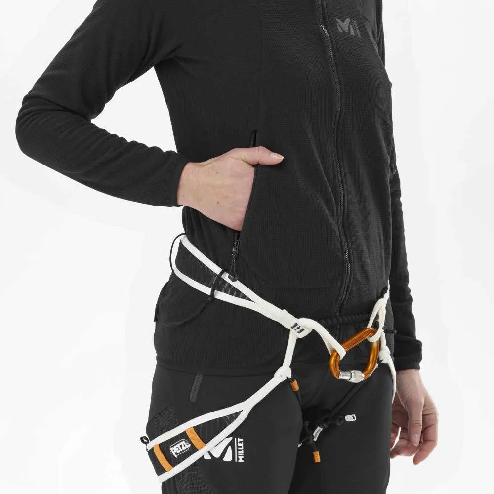 Millet Lightgrid Fleecejakke Med Full Glidelås, Black / noir