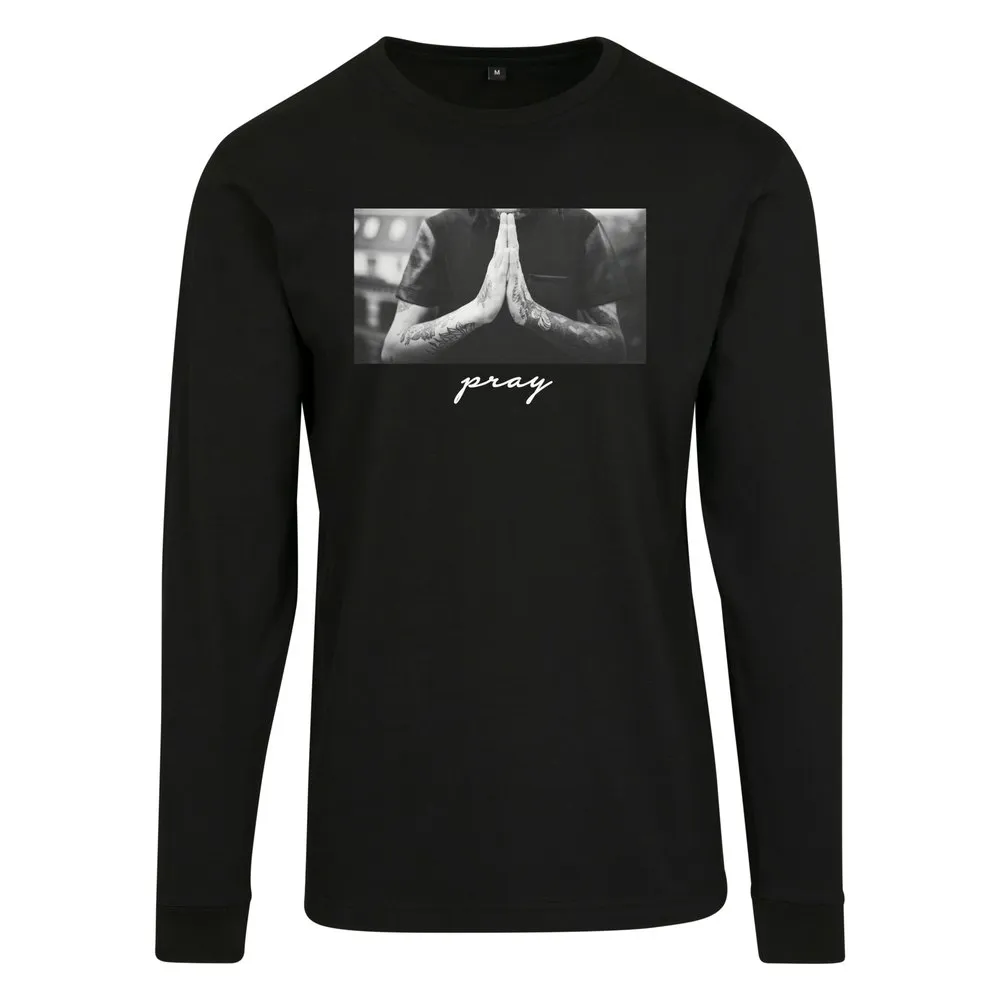 Mister Tee Urban Classics Pray Langarmet T-skjorte male