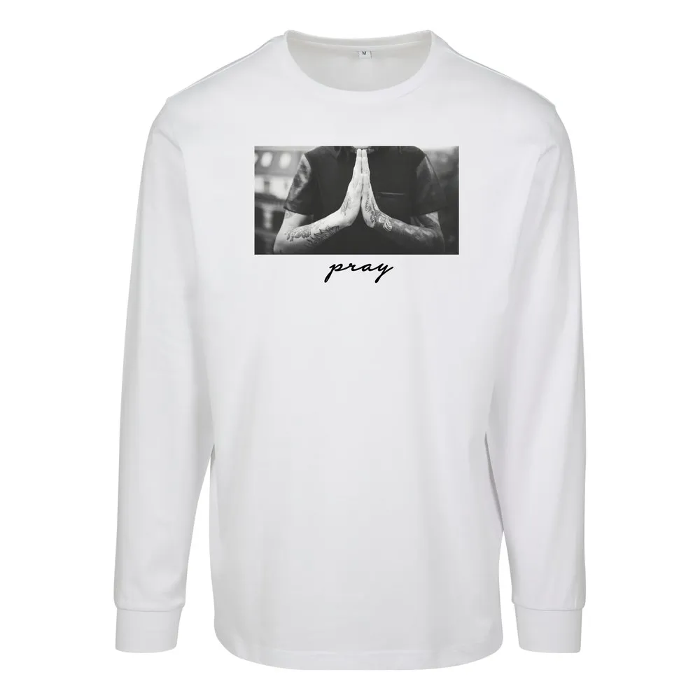 Mister Tee Urban Classics Pray Langarmet T-skjorte male