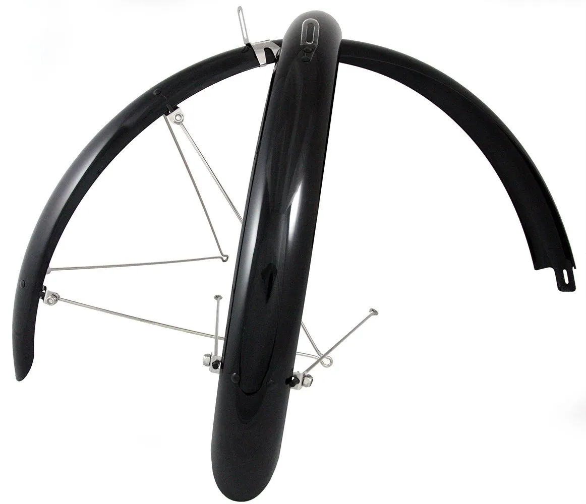 Mixbike Skjermsett Til Citybike 38mm Blank, Svart