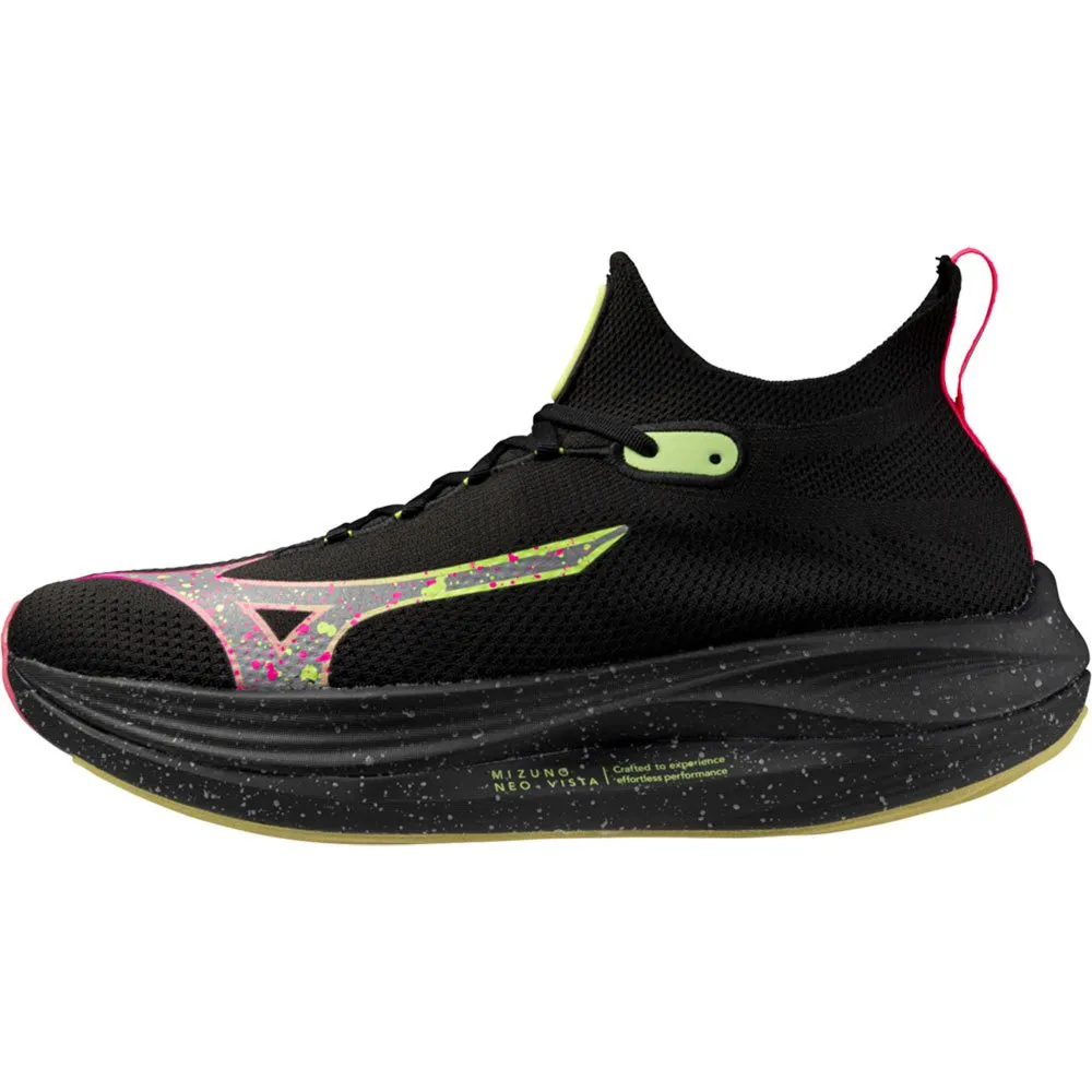 Mizuno Neo Vista Unisex Løpesko male, Black / silver / pink tetra
