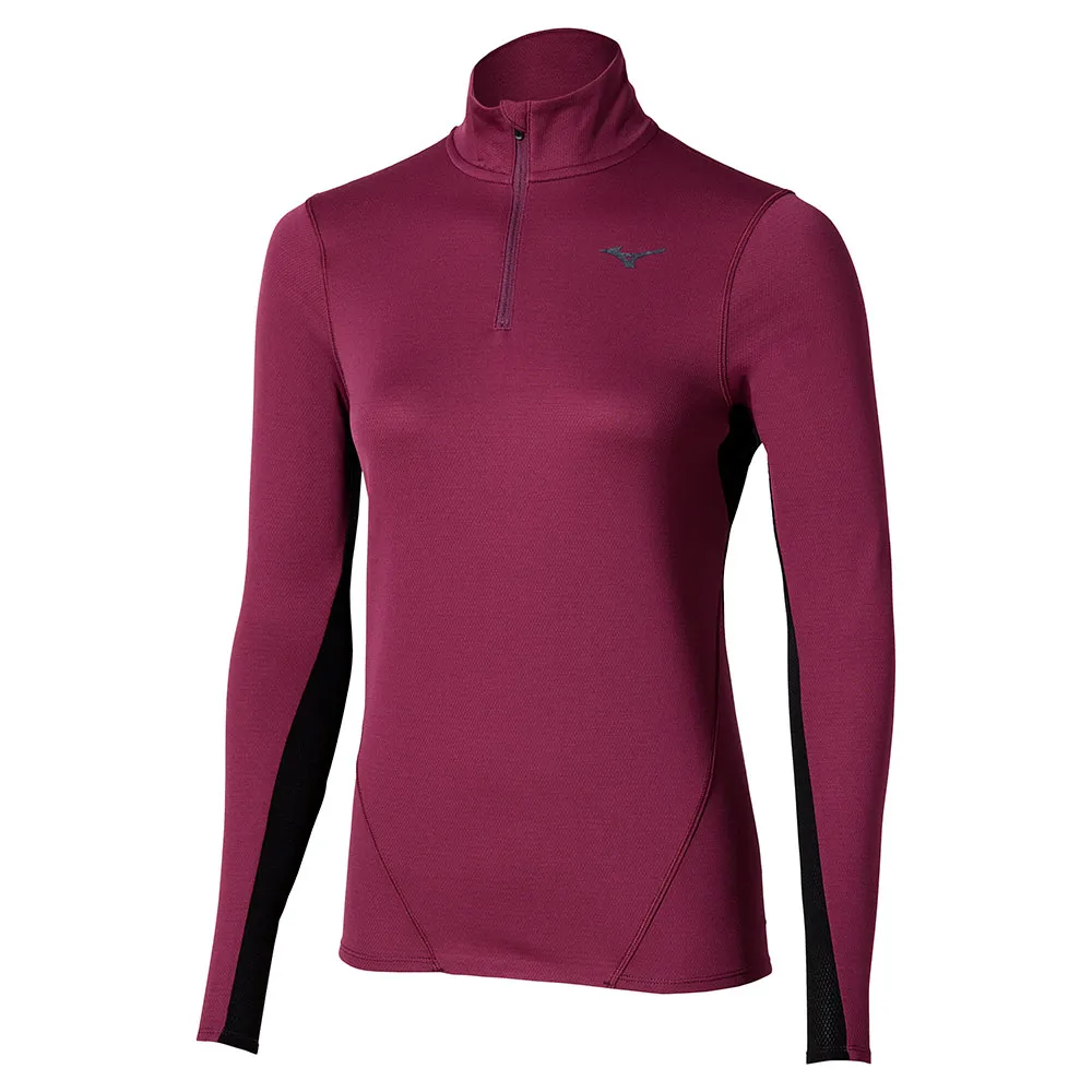 Mizuno Tech Thermal Charge Halv Glidelås Langarmet T-skjorte female Mizuno Tech Thermal Charge Halv Glidelås Langarmet T-skjorte female
