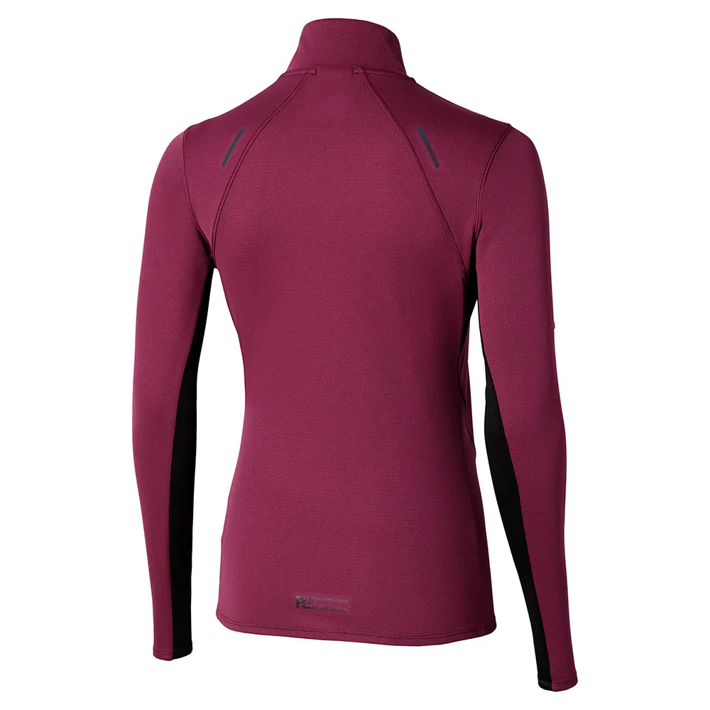 Mizuno Tech Thermal Charge Halv Glidelås Langarmet T-skjorte female Mizuno Tech Thermal Charge Halv Glidelås Langarmet T-skjorte female