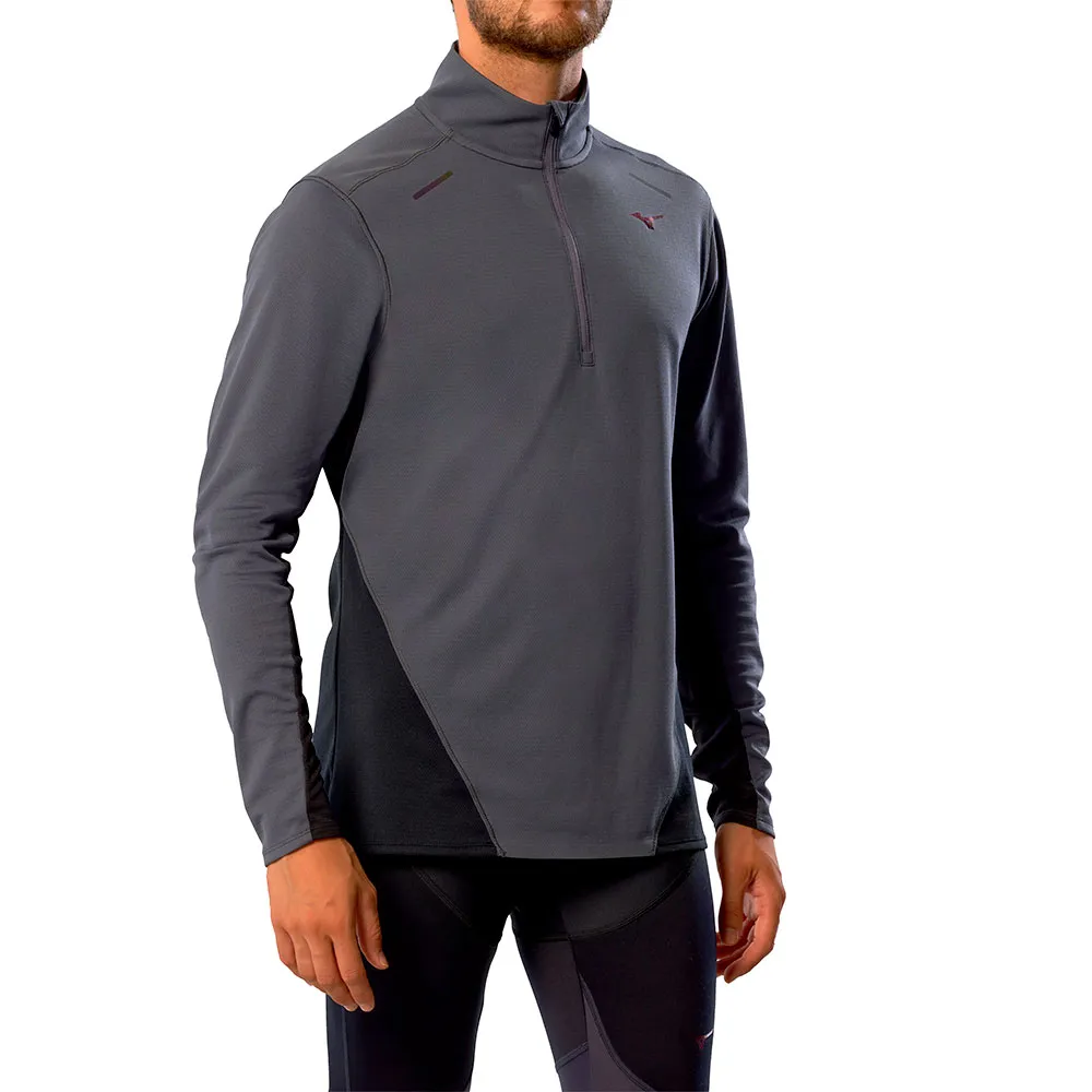 Mizuno Tech Thermal Charge Halv Glidelås Langarmet T-skjorte male Mizuno Tech Thermal Charge Halv Glidelås Langarmet T-skjorte male