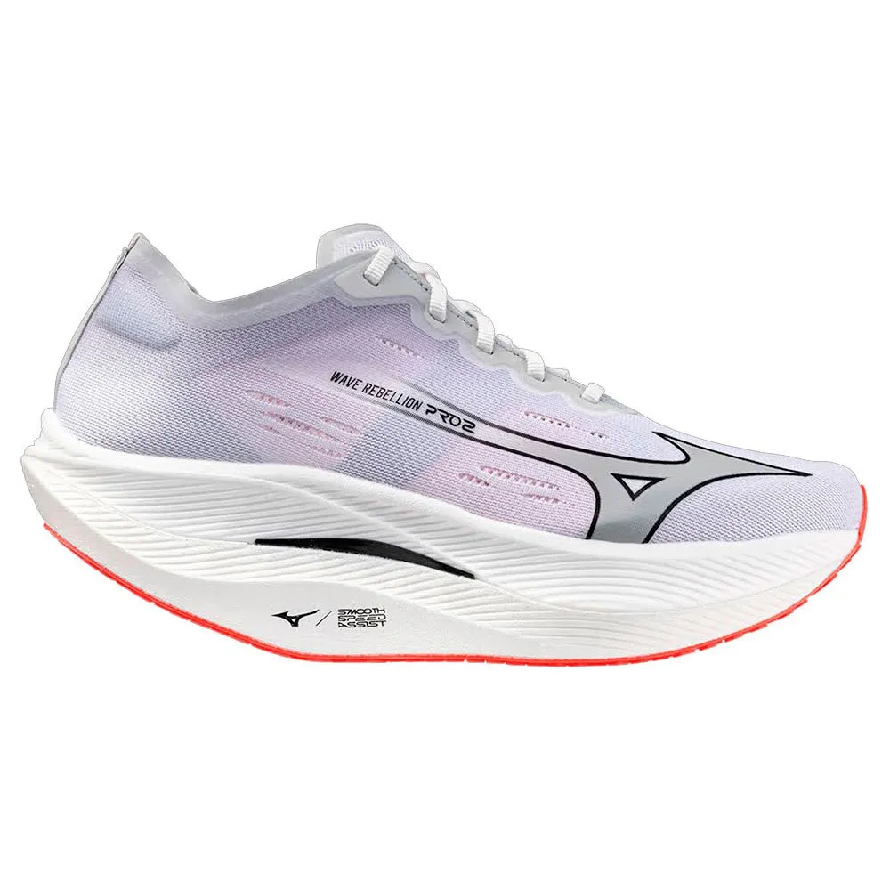 Mizuno Wave Rebellion Pro 2(m) Løpesko male, White / harbor mist / cayenne