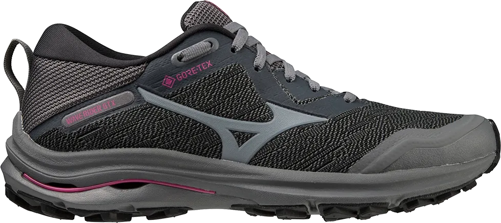 Mizuno Women's Wave Rider Gore-Tex Iron Gate/Nimbus Cloud/Fuchsia Fedora, Iron gate/nimbus cloud/fuchsia fedora Mizuno Women's Wave Rider Gore-Tex Iron Gate/Nimbus Cloud/Fuchsia Fedora, Iron gate/nimbus cloud/fuchsia fedora