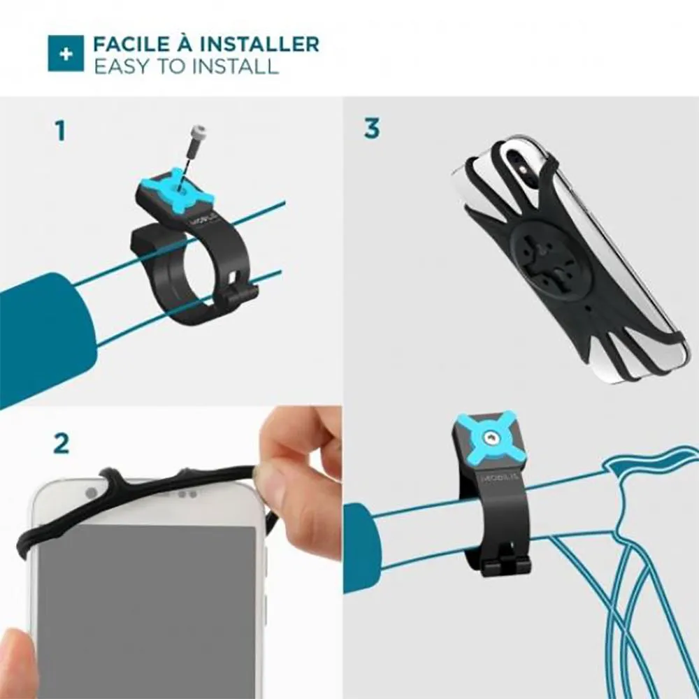 Mobilis Slim Mount 4-7´´ Styretelefonholder, Black, One Size