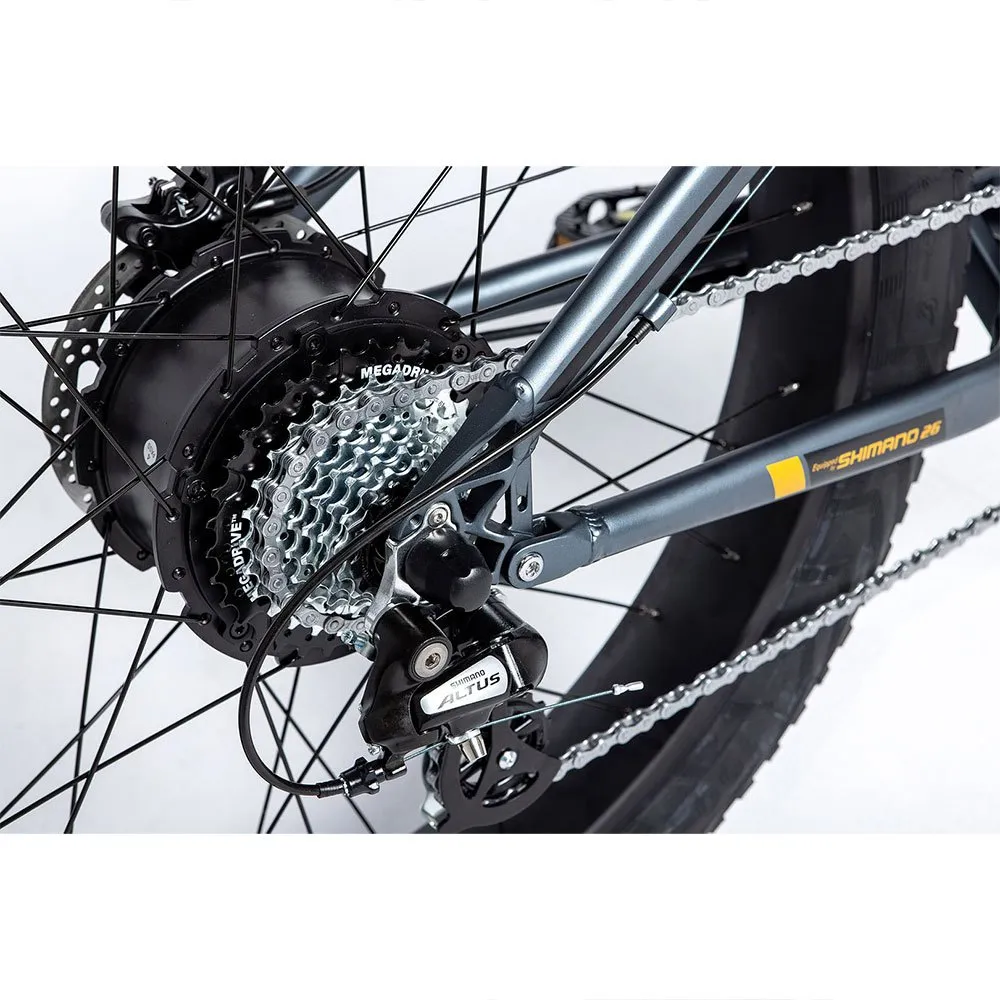 Momabikes Fatbike Pro 26´´ Elektrisk Terrengsykkel, Grey / black, One Size, 624Wh, Elsykkel