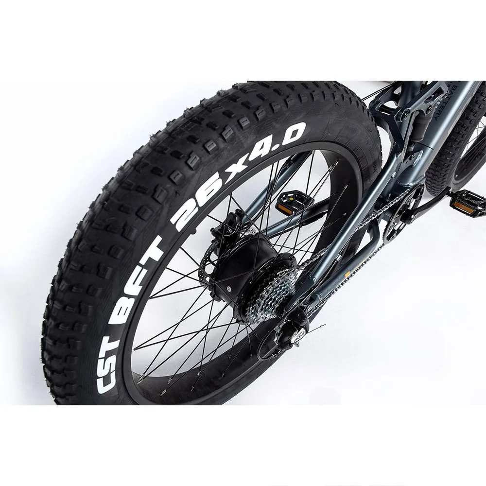 Momabikes Fatbike Pro 26´´ Elektrisk Terrengsykkel, Grey / black, One Size, 624Wh, Elsykkel