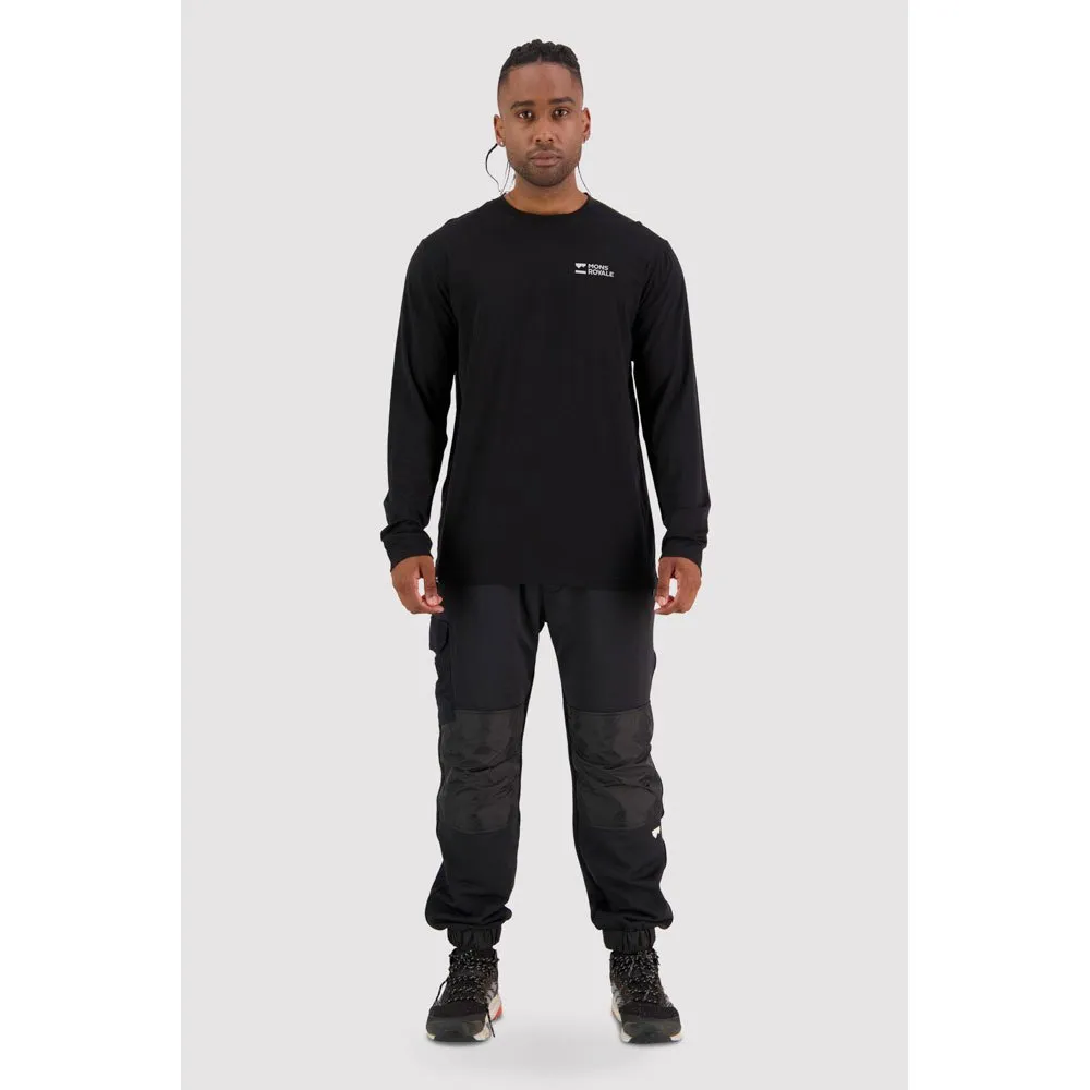 Mons Royale Icon Langarmet T-skjorte, Black, XL