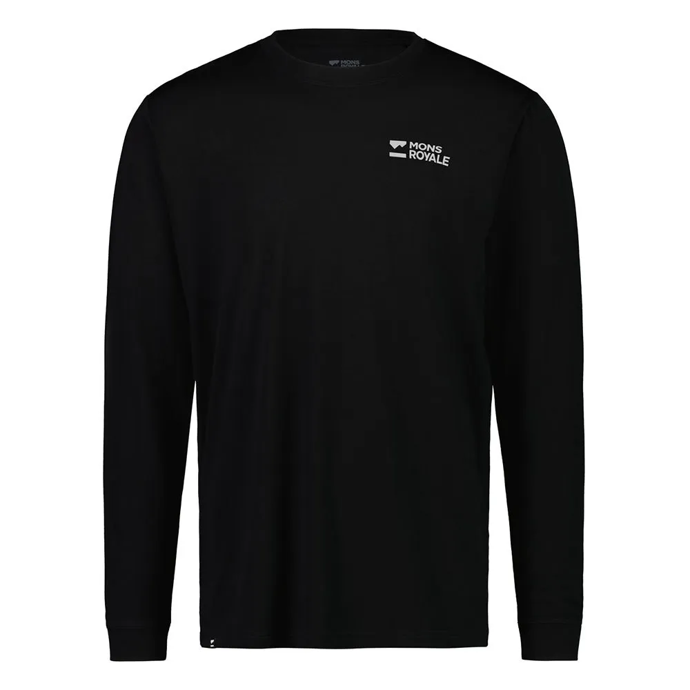 Mons Royale Icon Langarmet T-skjorte, Black, XL