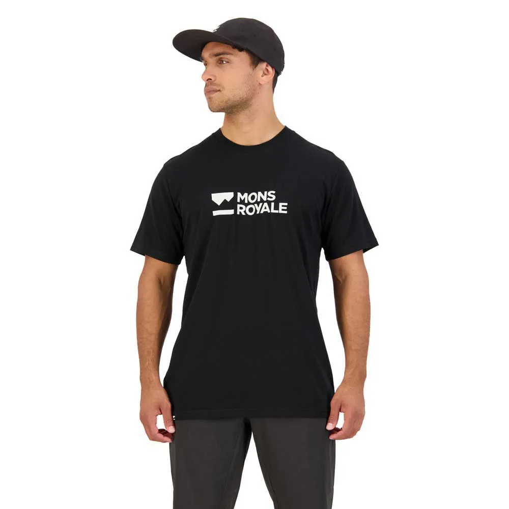 Mons Royale Icon Merino Air-con Kortskjortet Enduro-sykkeltrøye, Black / black, S Mons Royale Icon Merino Air-con Kortskjortet Enduro-sykkeltrøye, Black / black, S