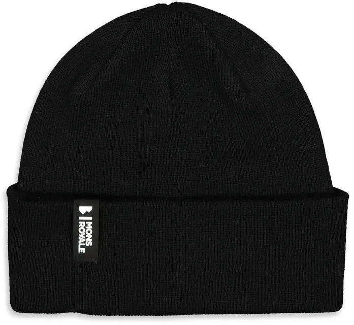 Mons Royale McCloud Beanie, Black