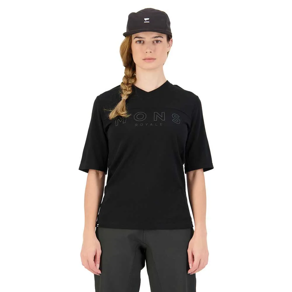 Mons Royale Redwood Vt Kortskjortet Enduro-sykkeltrøye, Black, XS