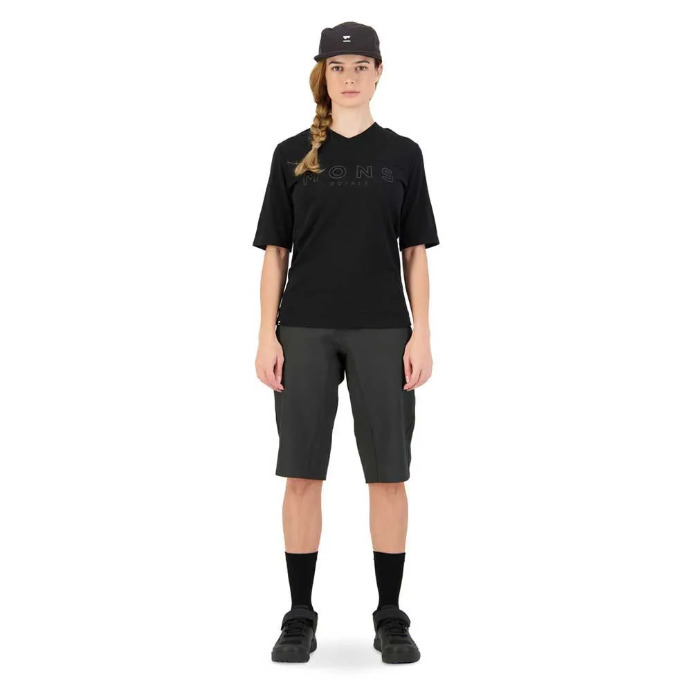 Mons Royale Redwood Vt Kortskjortet Enduro-sykkeltrøye, Black, XS