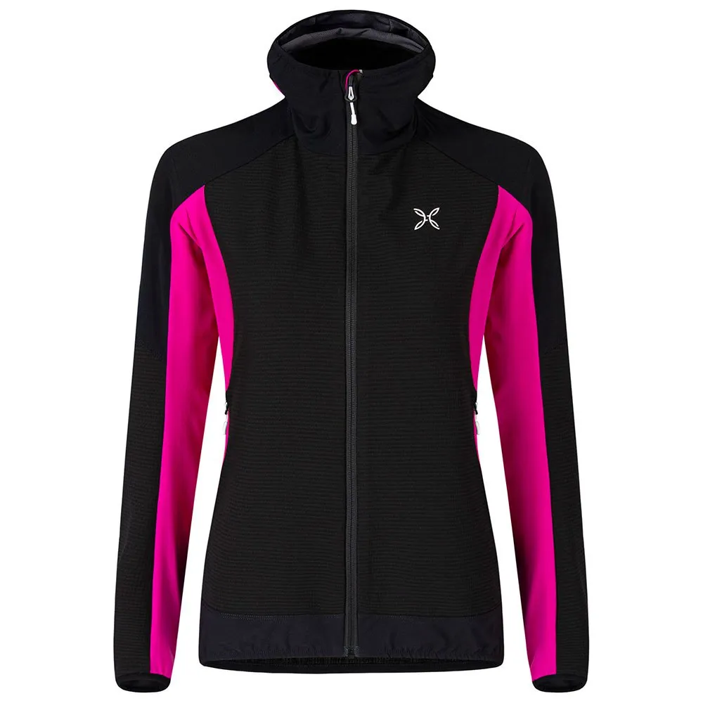 Montura Premium Wind Fleecejakke Med Hette, Black / intense violet