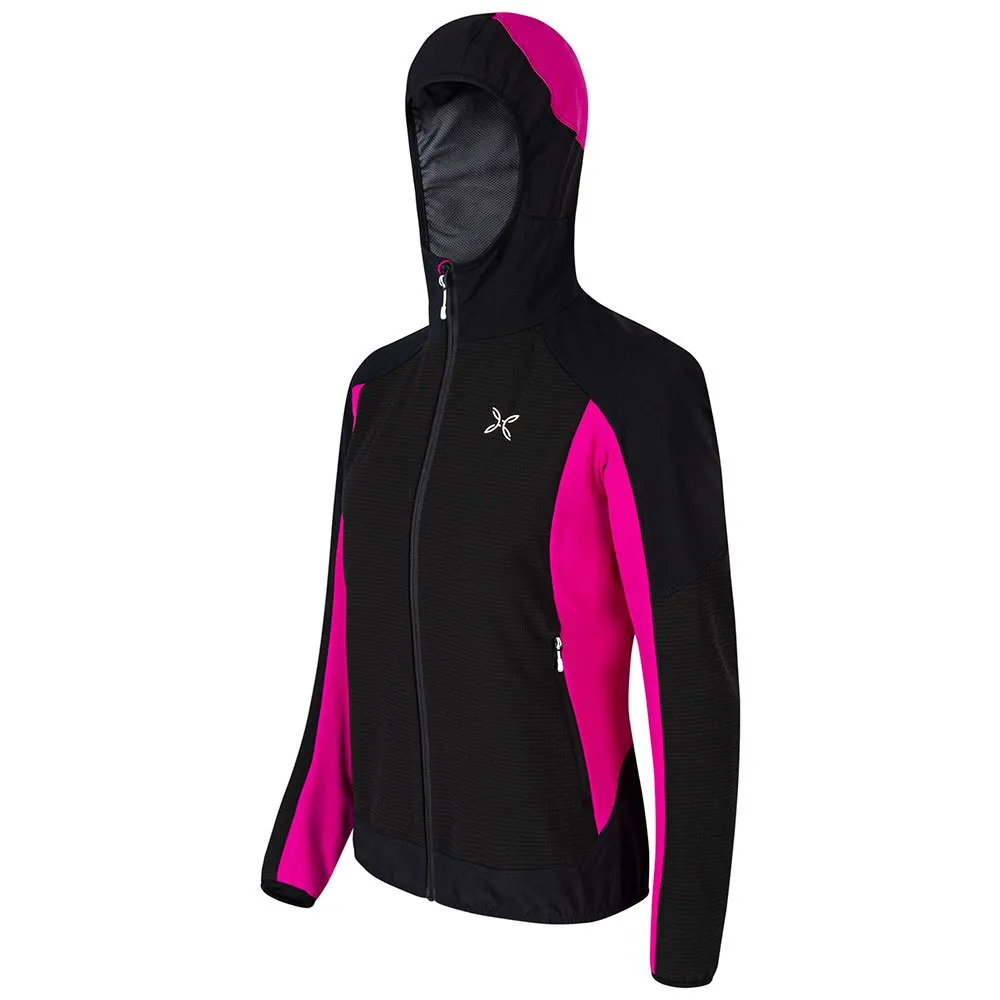 Montura Premium Wind Fleecejakke Med Hette, Black / intense violet
