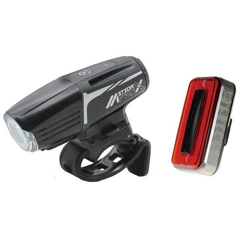Moon Meror-x Auto Pro Sykkellyktesett, Black, 600 Lysstyrker Moon Meror-x Auto Pro Sykkellyktesett, Black, 600 Lysstyrker