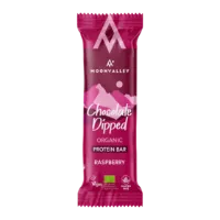 Moonvalley Protein Bar Raspberry chocolate-dipped 12pk Moonvalley Protein Bar Raspberry chocolate-dipped 12pk