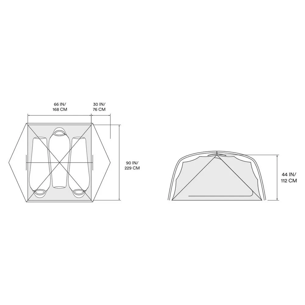 Mountain Hardwear Aspect 3p Telt, Grey ice, 3 Steder Mountain Hardwear Aspect 3p Telt, Grey ice, 3 Steder