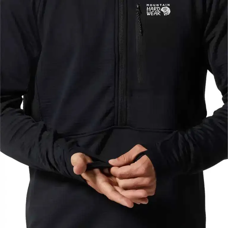 Mountain Hardwear Polartec® Power Grid™ Jakke, Black Mountain Hardwear Polartec® Power Grid™ Jakke, Black