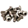 MSC BIKES Allen Steel Hollow Skivebremseskruer 12enhet, Silver, M5 X 10mm