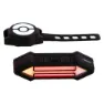 MSC BIKES Cob Led 900mah Usb Baklys, Black, 20 Lysstyrker