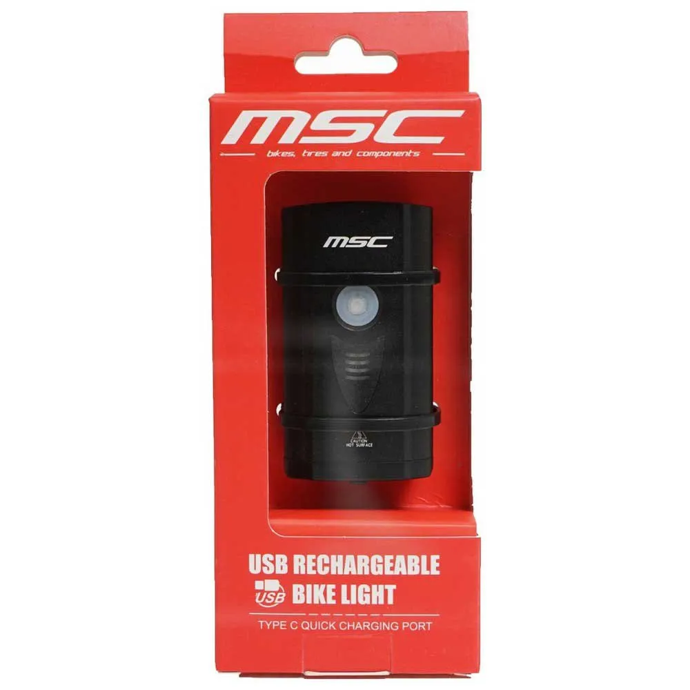 MSC BIKES Frontlys, Black, 900 Lysstyrker MSC BIKES Frontlys, Black, 900 Lysstyrker