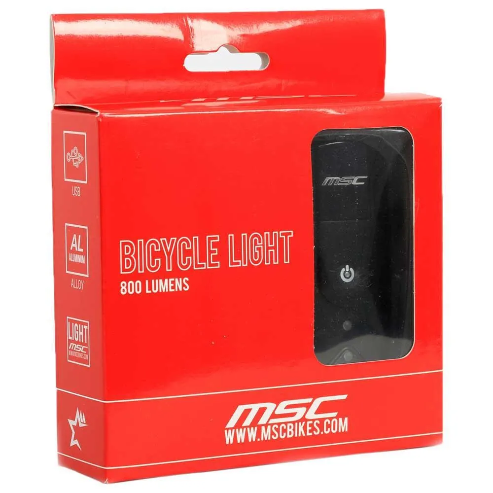 MSC BIKES Led 800 Frontlys, Black, 800 Lysstyrker MSC BIKES Led 800 Frontlys, Black, 800 Lysstyrker