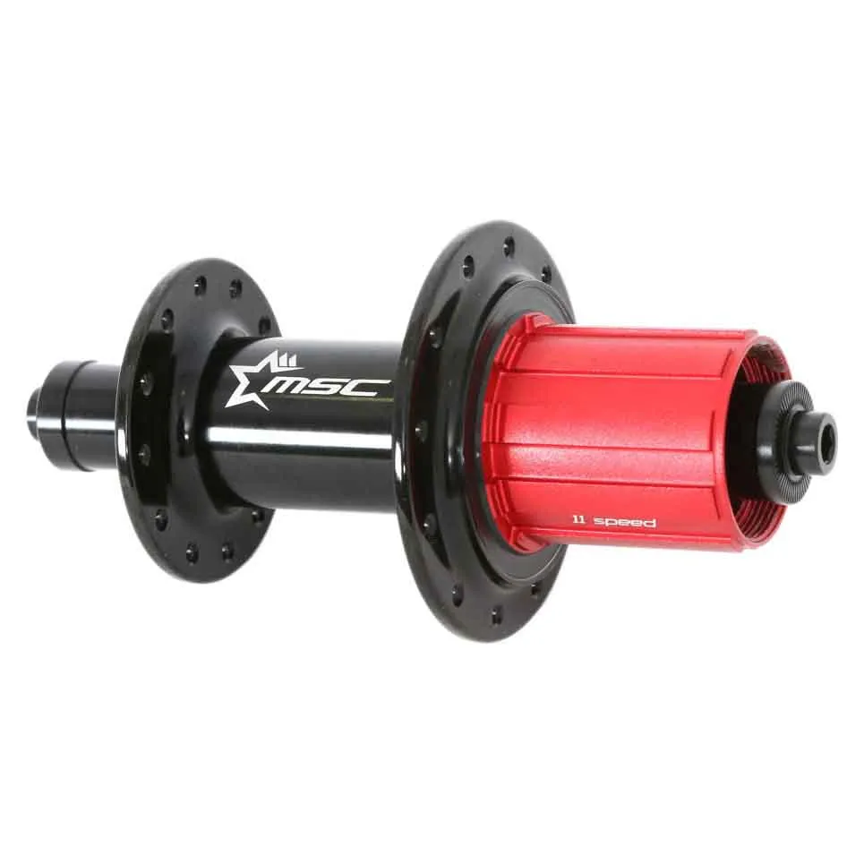 MSC BIKES Qr Baknav, Black / red, 24H, 10 x 130mm