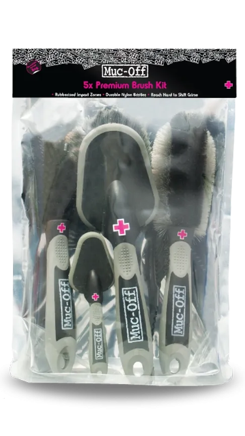 Muc-Off 5x Børstesett, Grey, One Size
