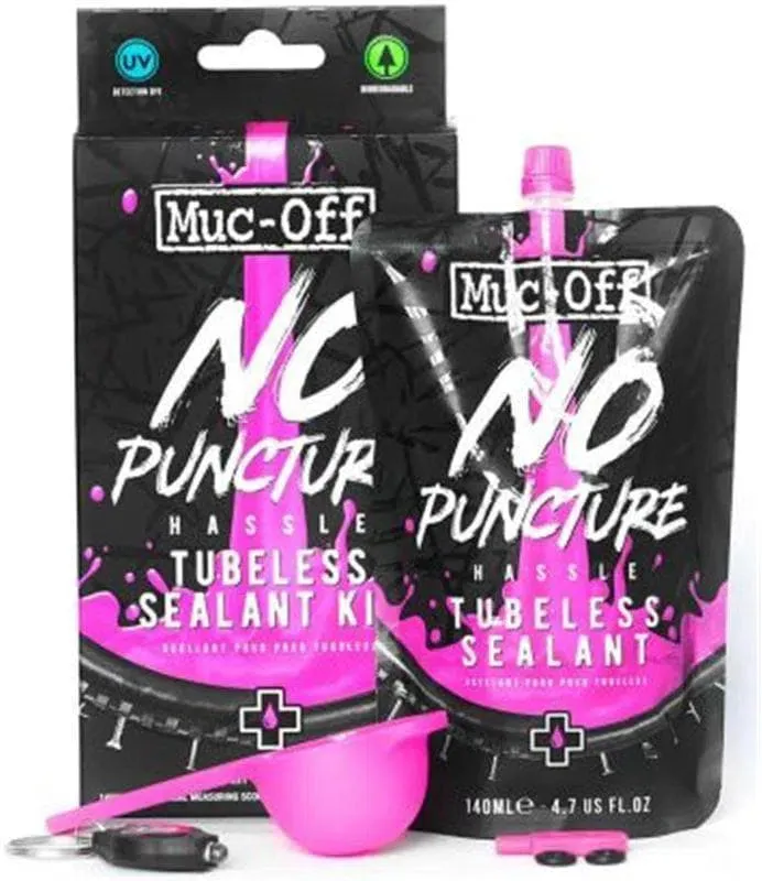 Muc-Off NO PUNCTURE HASSLE TUBELESS SEALANT Bio Kit Blister, 140ml Muc-Off NO PUNCTURE HASSLE TUBELESS SEALANT Bio Kit Blister, 140ml