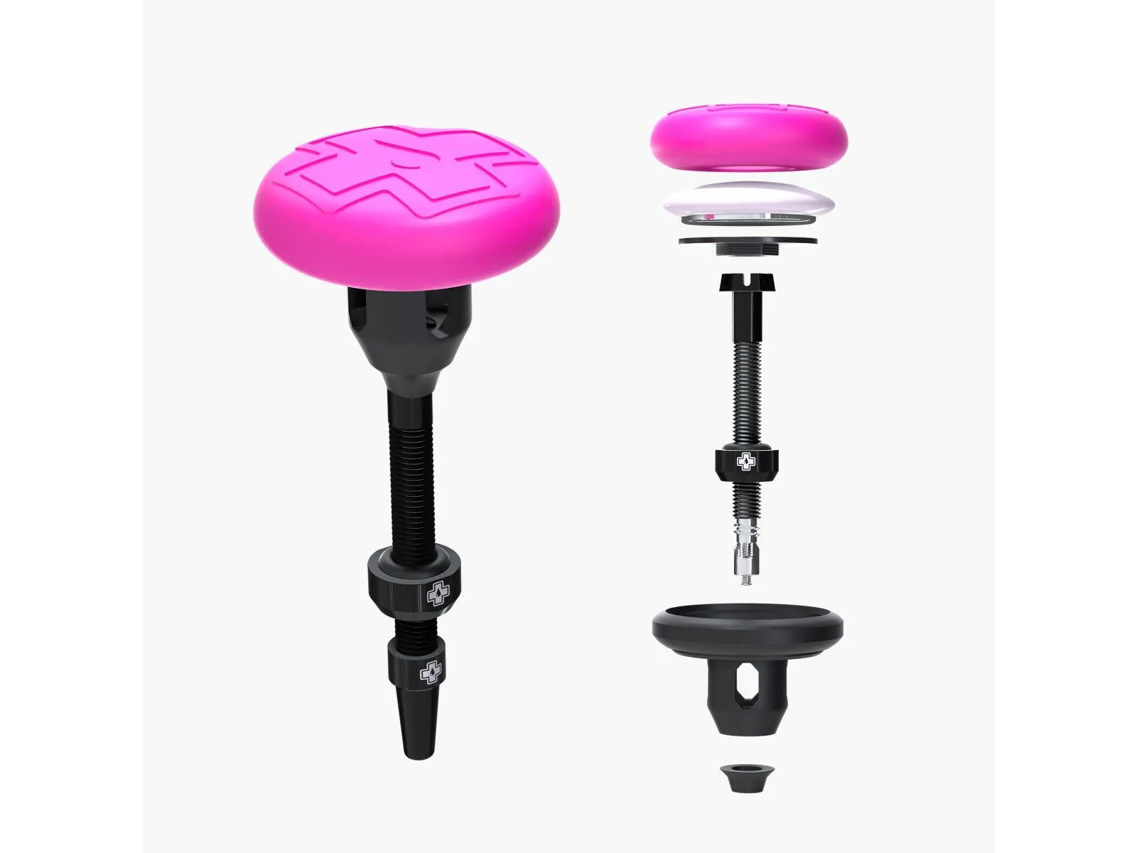 Muc-Off Tubeless Tag Holder og 44mm Ventiler, Black, One Size