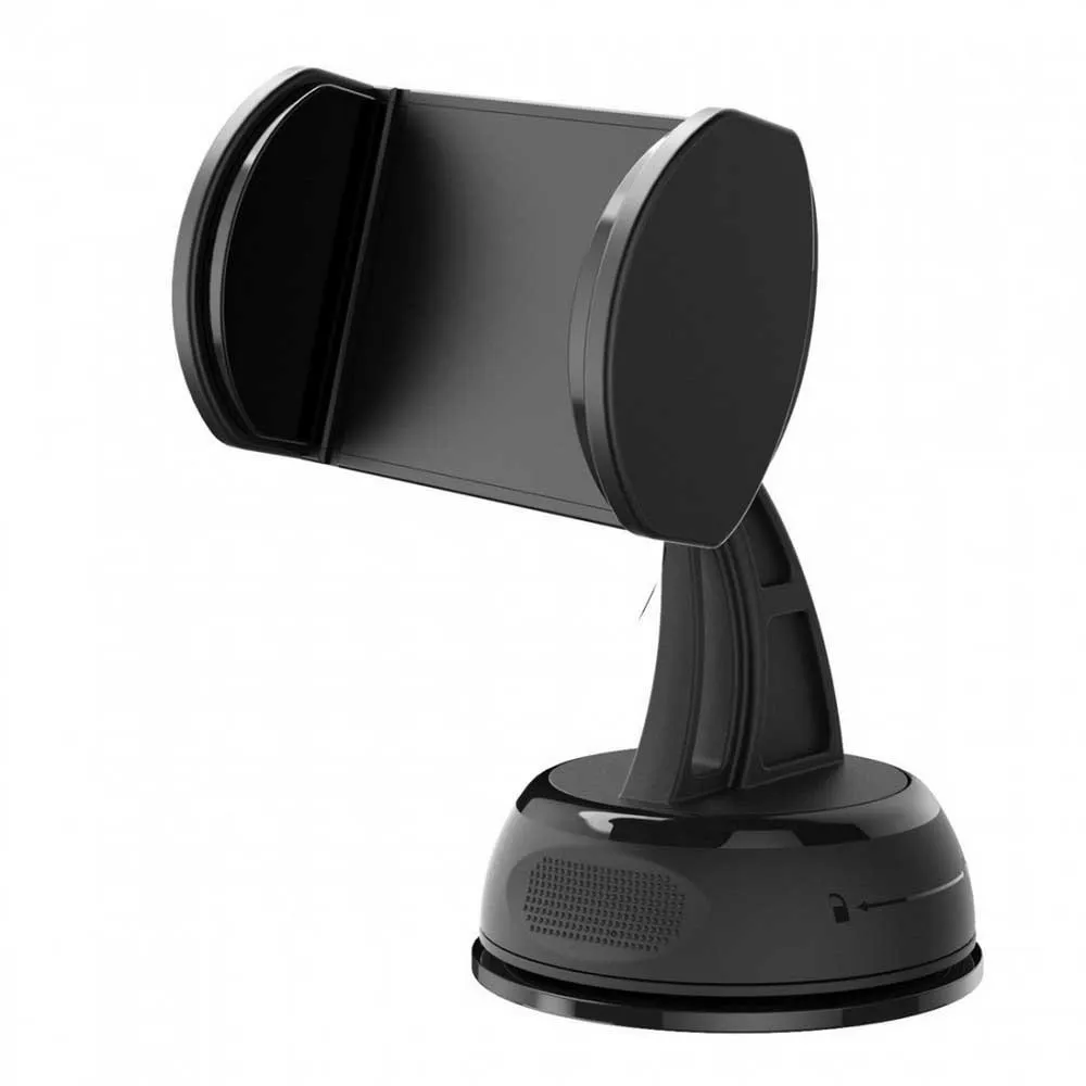 Muvit Mobilholder Til Bil Med Qi Trådløs Lader 5w/7.5w For Dashbord/frontrute/ventilasjonsåpning 2a 10w, Black, One Size