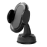Muvit Mobilholder Til Bil Med Qi Trådløs Lader 5w/7.5w For Dashbord/frontrute/ventilasjonsåpning 2a 10w, Black, One Size
