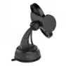 Muvit Mobilholder Til Bil Med Qi Trådløs Lader 5w/7.5w For Dashbord/frontrute/ventilasjonsåpning 2a 10w, Black, One Size