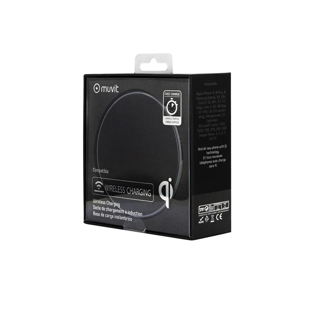 Muvit Qi Wireless Desktop 5/7.5/10/15w Lader, Mirror / silver, One Size